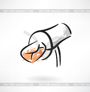 Mailbox grunge icon - vector image
