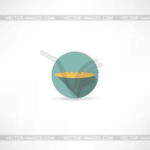 French bread icon - vector clipart
