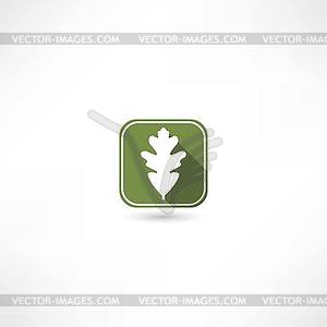 Oak leaf icon - vector image