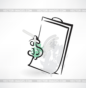 Medical record grunge icon - vector clipart