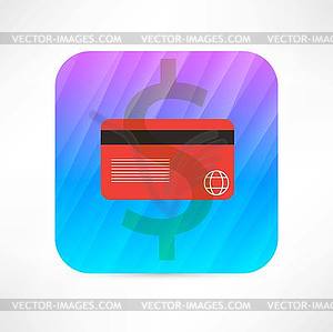 Plastic card icon - vector clipart