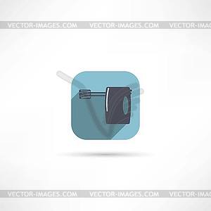 Kitchen hand mixer icon - vector clip art