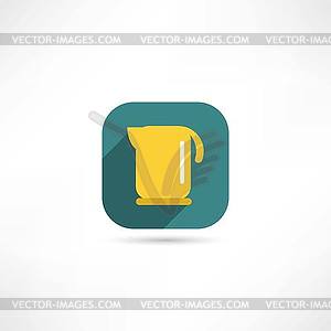 Electric kettle icon - vector clip art