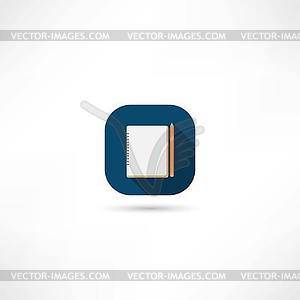 Notebook icon - vector image