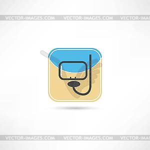 Snorkelling icon - vector clip art