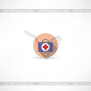 First aid kit icon - vector clip art