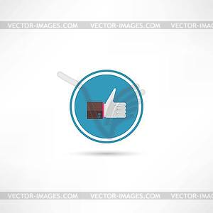 Thumb up icon - vector clip art