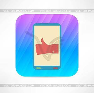 Thumb up icon - vector clipart