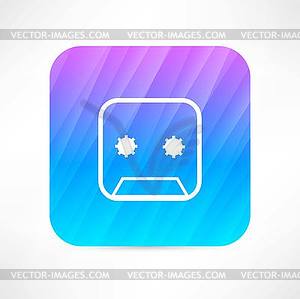 Cassette icon - vector image