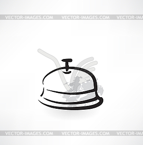 Covered dish grunge icon - vector clipart / vector image