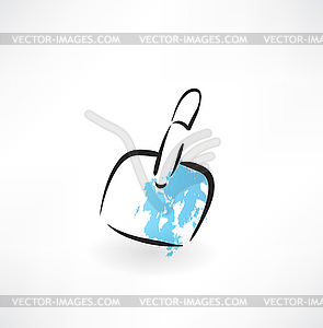 Dustpan grunge icon - vector clipart