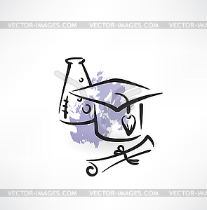 Professor of Chemistry grunge icon - vector clipart