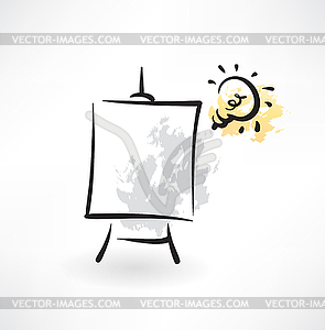 Paint idea grunge icon - vector image