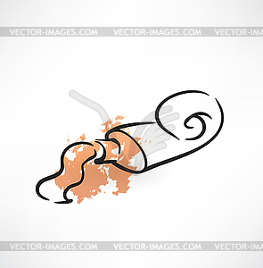 Tube of paint grunge icon - vector clip art