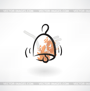 Bell grunge icon - vector clipart / vector image