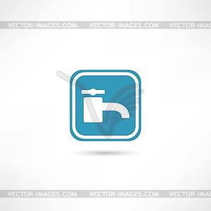 Water tap icon - vector clipart