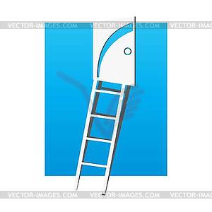 Значок лестница - векторное изображение