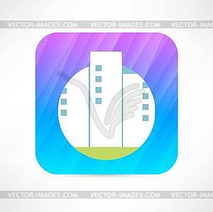 Big city icon - vector clipart / vector image