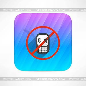 No mobile phone icon - royalty-free vector image