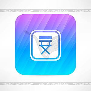 Director chair icon - vector clipart