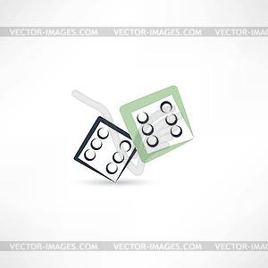 Dice icon - vector image