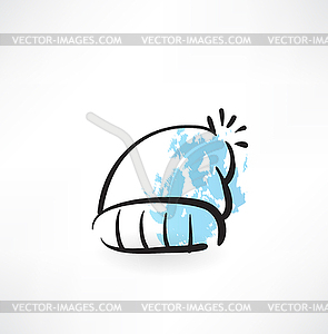 Pillow grunge icon - vector clip art