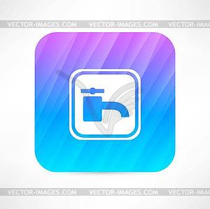 Water tap icon - royalty-free vector image