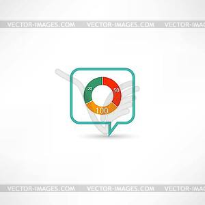 Chart icon - vector clip art