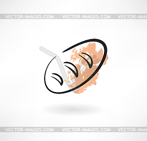 Bread grunge icon - vector clip art