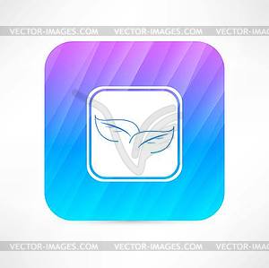 Leaves icon - color vector clipart