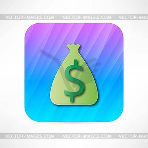 Bag of money icon - vector clipart