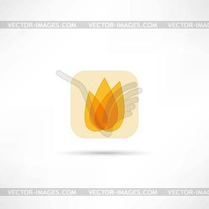 Flame icon - vector clipart