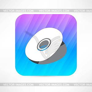 Disc icon - royalty-free vector clipart