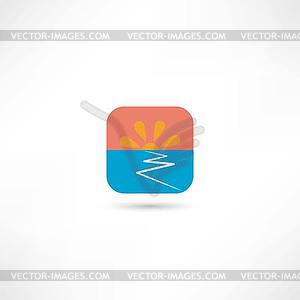 Sunset icon - vector clipart / vector image