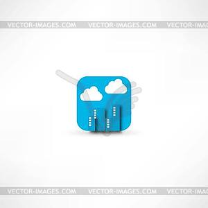 Big city icon - vector clipart / vector image