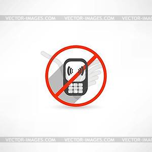 Нет значок мобильного телефона - изображение в формате EPS