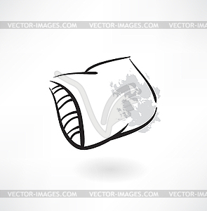 Pillow grunge icon - vector image