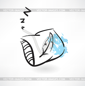 Pillow grunge icon - vector clipart