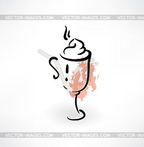 Dessert grunge icon - vector clipart