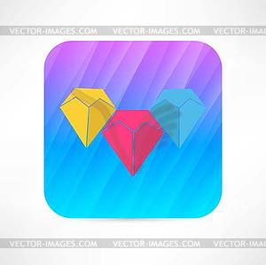 Gems icon - vector clip art