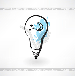 Smile light bulb icon - vector clip art