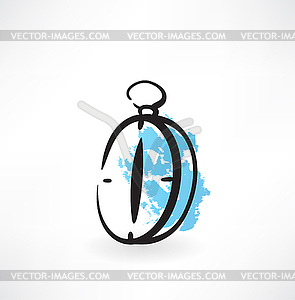 Compass grunge icon - royalty-free vector clipart