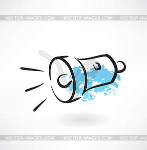 Flashlight grunge icon - vector clipart