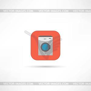 Washing machine icon - vector clip art