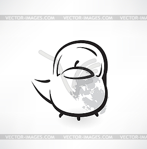 Teapot grunge icon - vector clipart