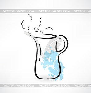 Pitcher grunge icon - vector clipart