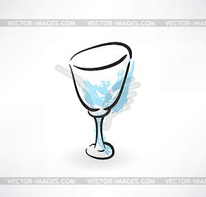 Cocktail grunge icon - vector clip art