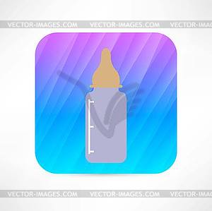 Baby bottle icon - vector image