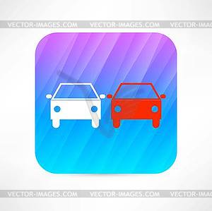 Car icon - color vector clipart