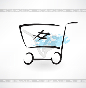 Trolley grunge icon - vector clipart